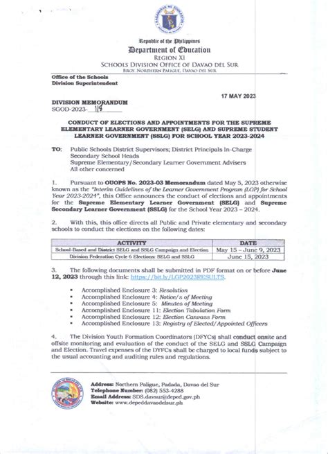 CONDUCT OF THE SUPREME ELEMENTARY .